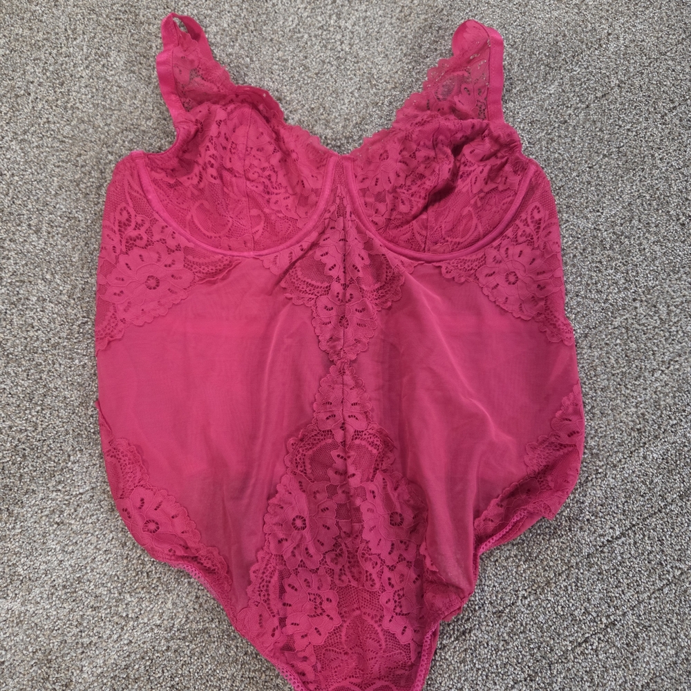 Torrid Fuchsia Lace Bodysuit